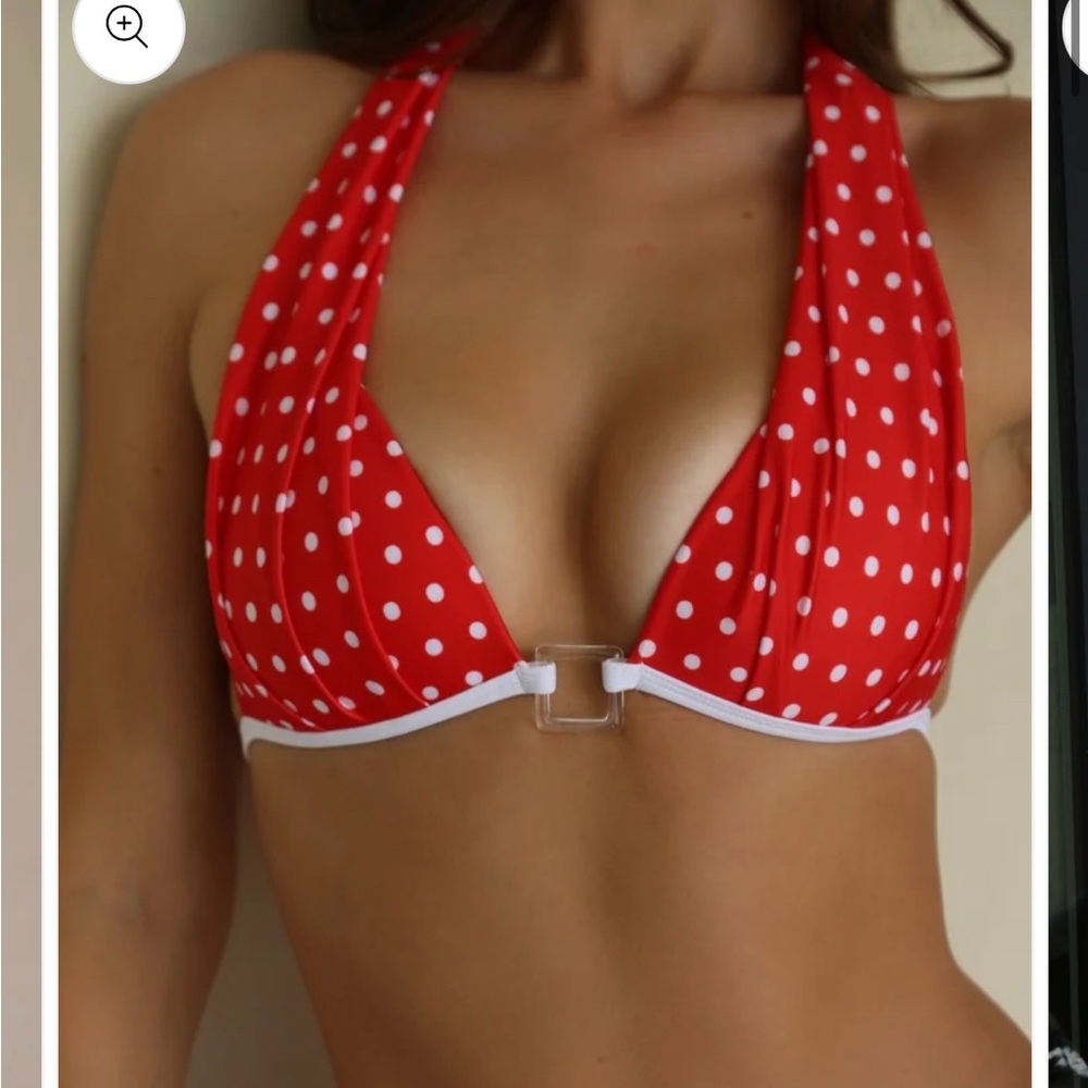 Strawberry Milk Mob - Red Polka Dot Bikini Top - Picture 6 of 6